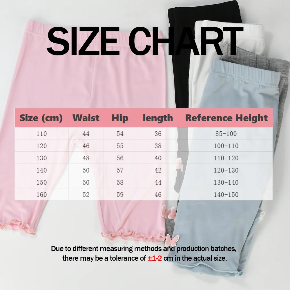 3-14 Year Summer Girls Knee Length Pants Kids Elastic Candy Color Leggings Children Ruffles Bottoms Capris Girl Skinny Pants