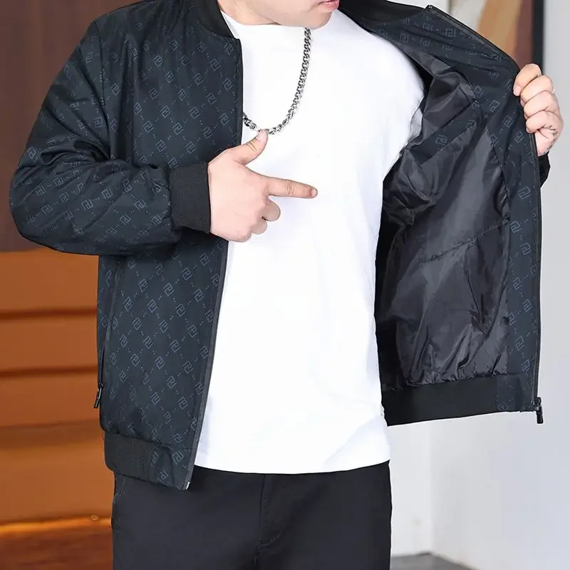 Spring and Autumn Men's Spring and Autumn Coat New Jacket Trendy Handsome Fashion Casual Versatile Baseball Coat Men's Wear