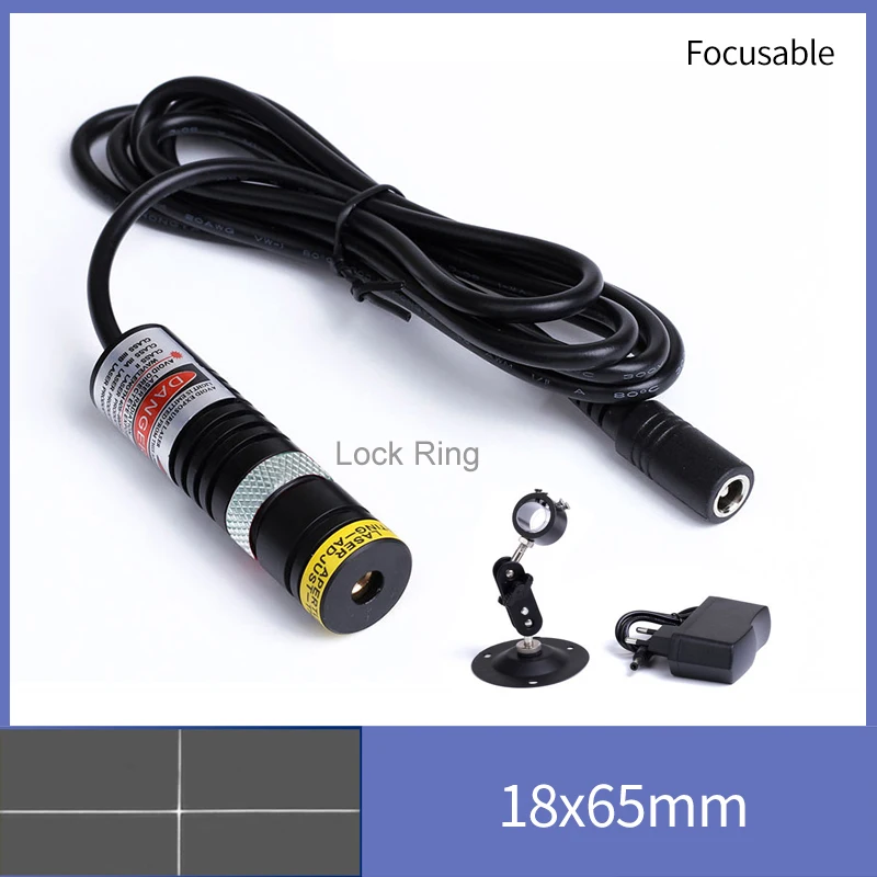 

Glass Lens Cross Line D18X65mm Focusable 980nm Direct IR 30mW 50mW 100mW 150mW 200mW Laser Module for Cutting Positioning