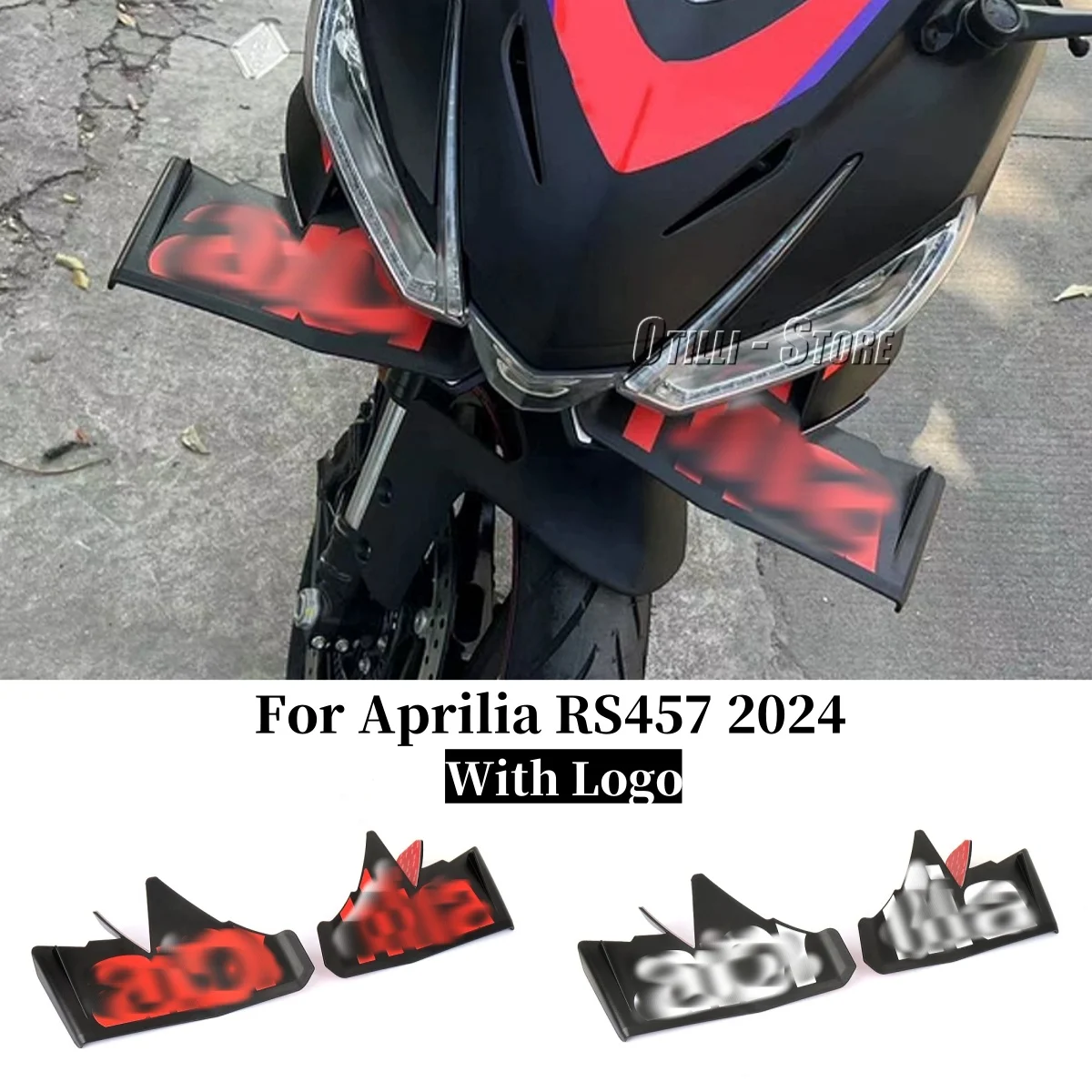 

For Aprilia RS457 RS 457 2024 Motorcycle ABS Air Deflector 4 Color Spoiler Winglets Aerodynamic Front Fairing Moto Accessories