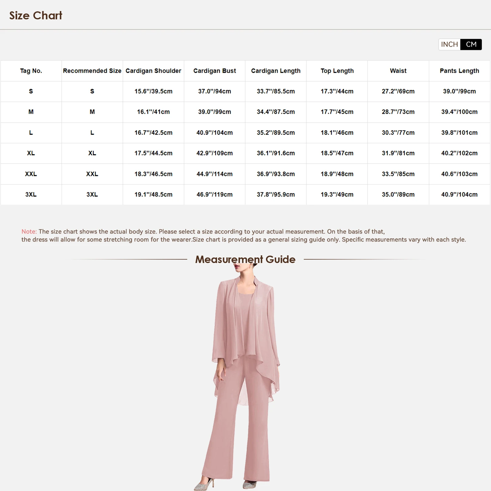 Women Wedding Cocktail Party Outfit 3 Pieces Chiffon Shawl Cardigan Tank Top Pants Set Evening Gowns Dress Suit Formal Outfit