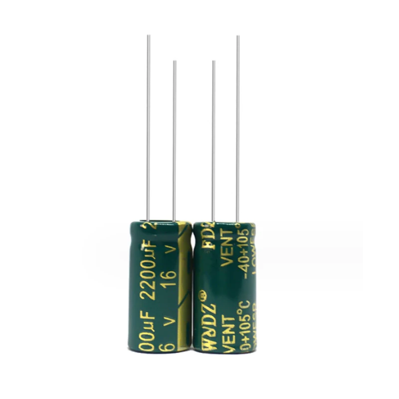 10PCS 16V 2200UF 10x20mm 16V2200UF 2200UF 16V High Frequency Low ESR Aluminum Electrolytic Capacitor