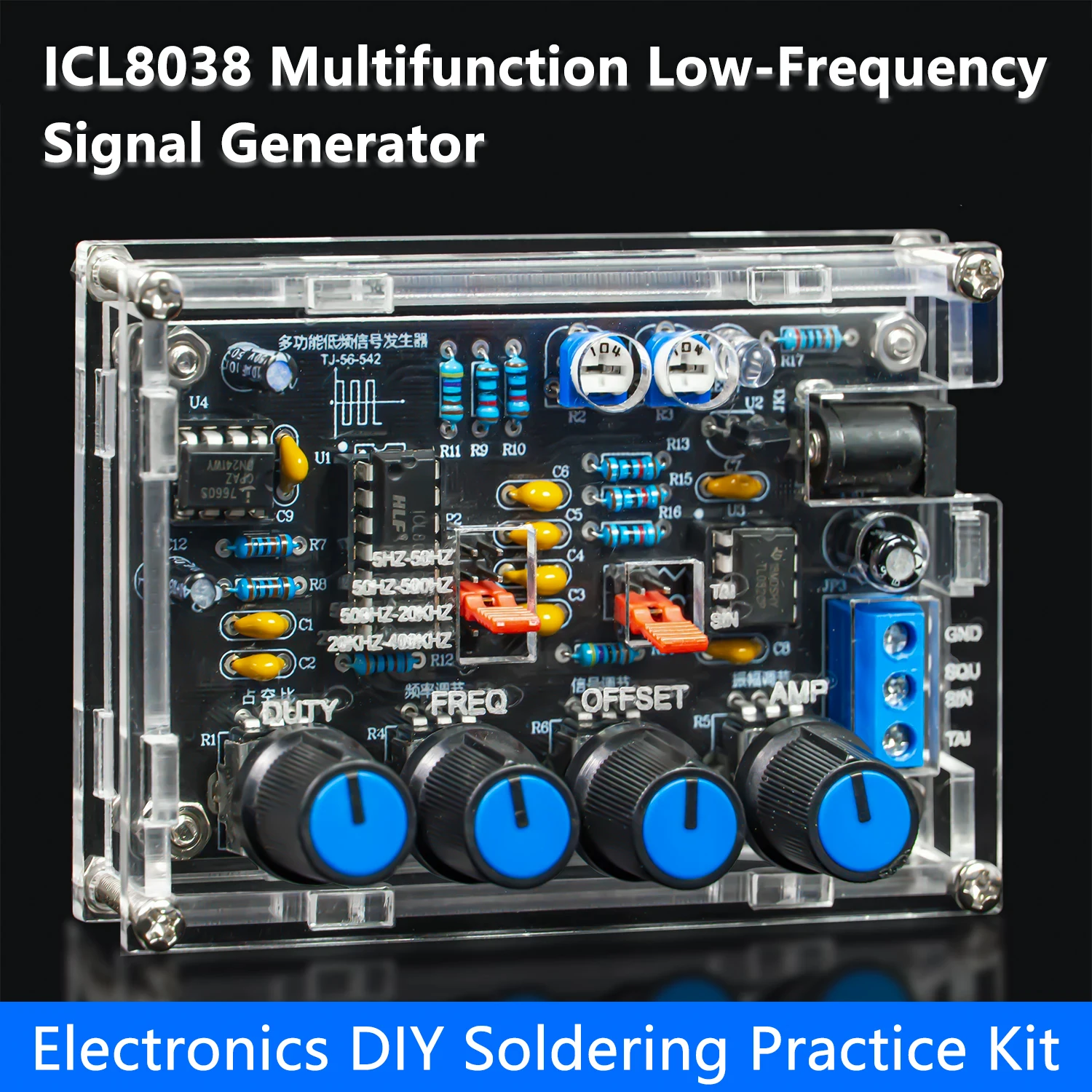 Multi-function Low-frequency Signal Generator DIY Kit ICL8038 Multi-waveform Welding Practice Experiment Spare Parts