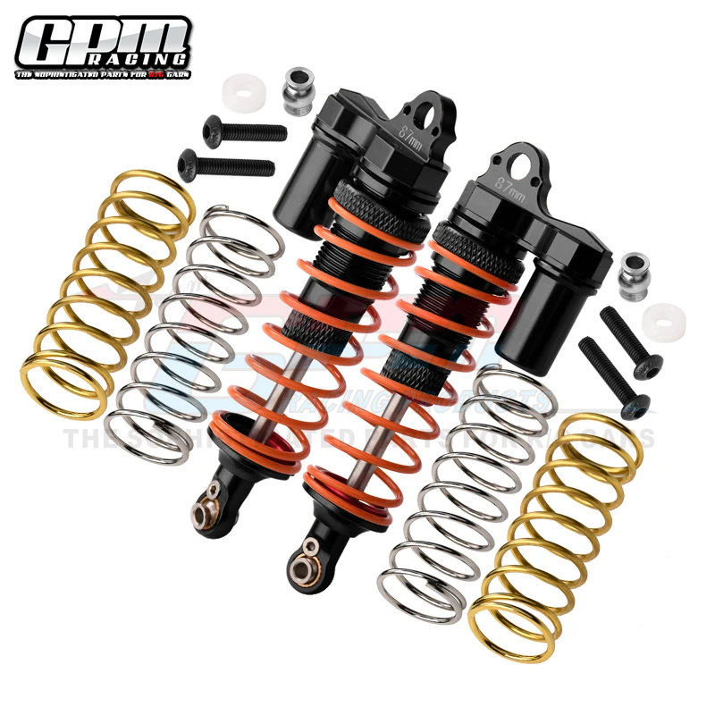 GPM Aluminum Front Adjustable L-Shape Piggy Back Shocks For TRAXXAS 1/10 Rustler