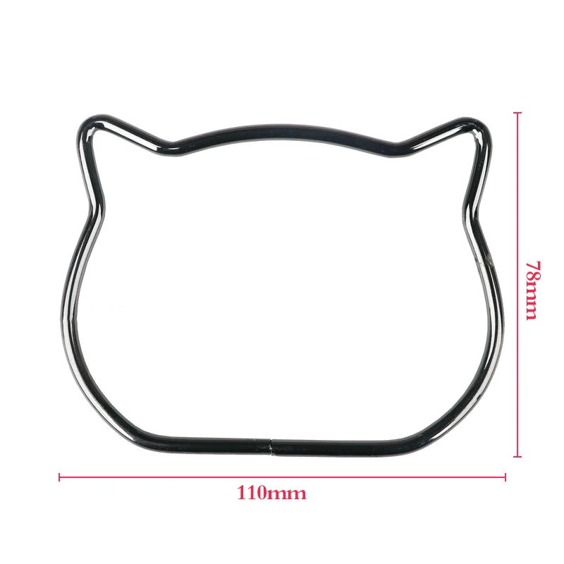 Creative Cat Ear Bag Handles Metal Purse Handles Frame DIY Hardware Decorative Replacement Handbag Making Accessories