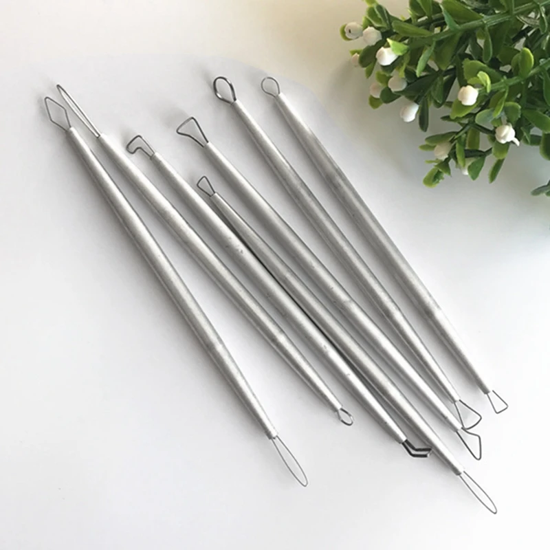 Polymer Clay Tools Pottery Ceramic Sculpting Tools Carving Ribbon Wire End Loop Clay Tools Set