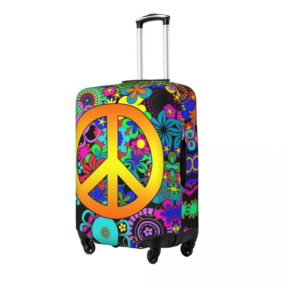 Peace Floral Garden Print Luggage Protective Dust Covers Elastic Waterproof 18-32inch Suitcase Cover Travel Accessories