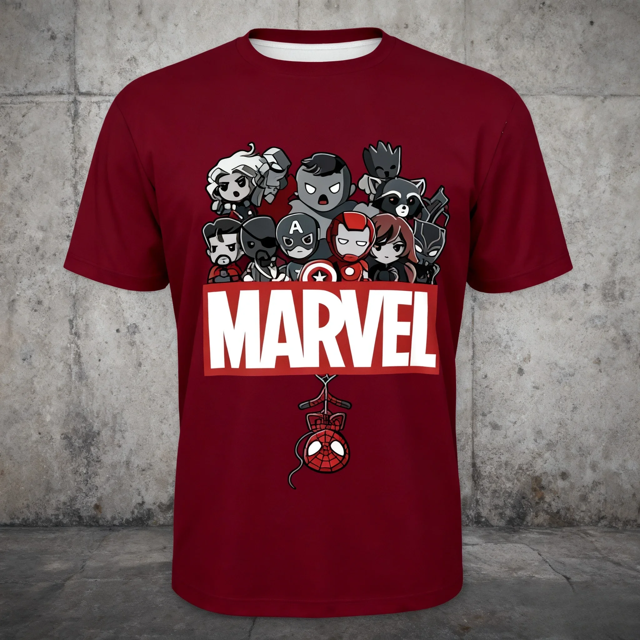 

Мужская футболка Marvel Superhero Spider-Man с 3D-принтом для повседневного летнего использования, быстросохнущая, дышащая и удобная, с короткими рукавами