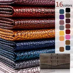 90*138cm Crocodile Grain Faux Leather Fabric Synthetic  PU Leather For Making Shoes Bag Belts Sofa Clothes Upholstery DIY Craft