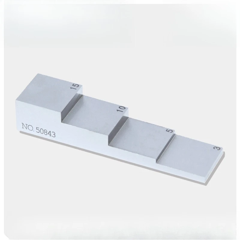Thickness test block, ultrasonic thickness measurement, 4-step mm for thickness calibration, aluminum