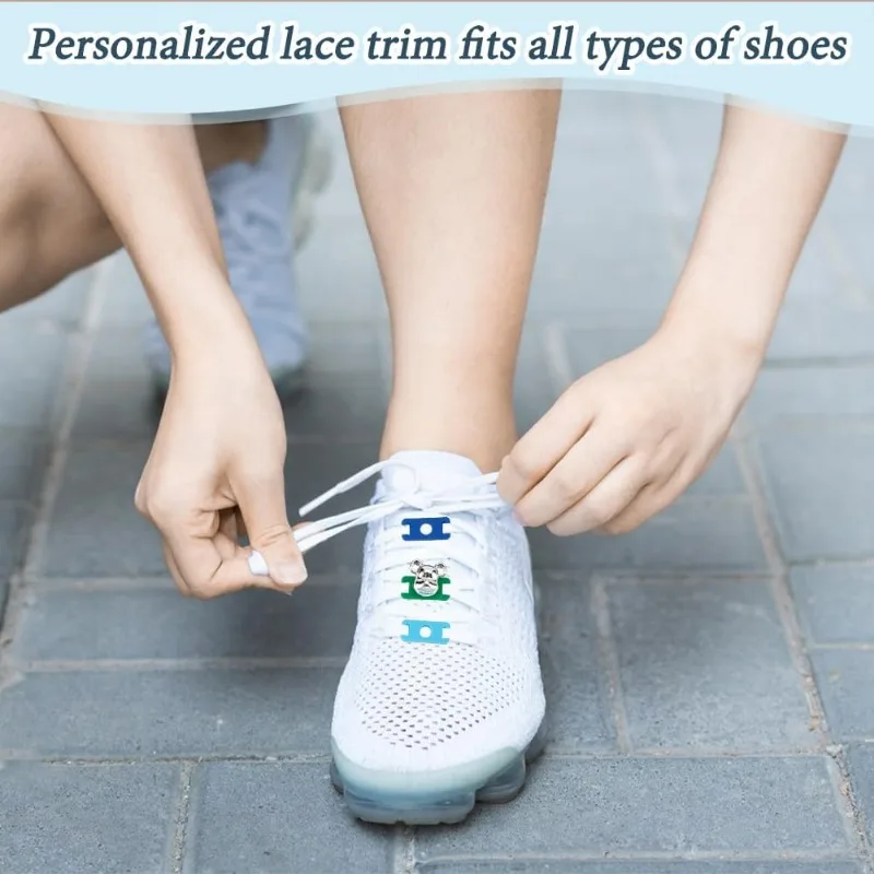 36Pcs 9 Colors Shoe Lace Charms Colorful Shoelaces Decorations Clips PVC Shoe Lace Tags 1.2x0.5x0.07 inch Shoelace Adapter DIY