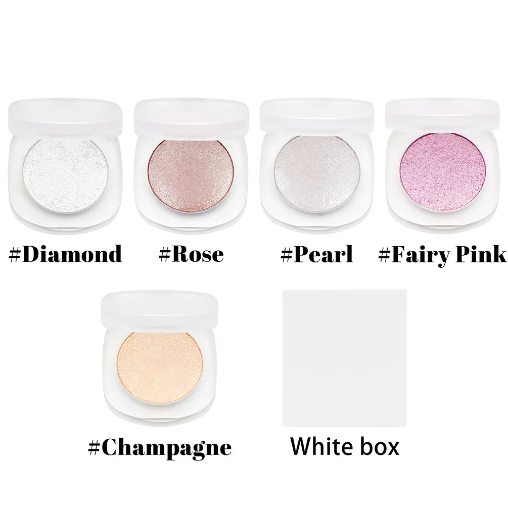 Marca própria vegana atacado creme iluminador maquiagem rosto brilho pó logotipo personalizado cosméticos