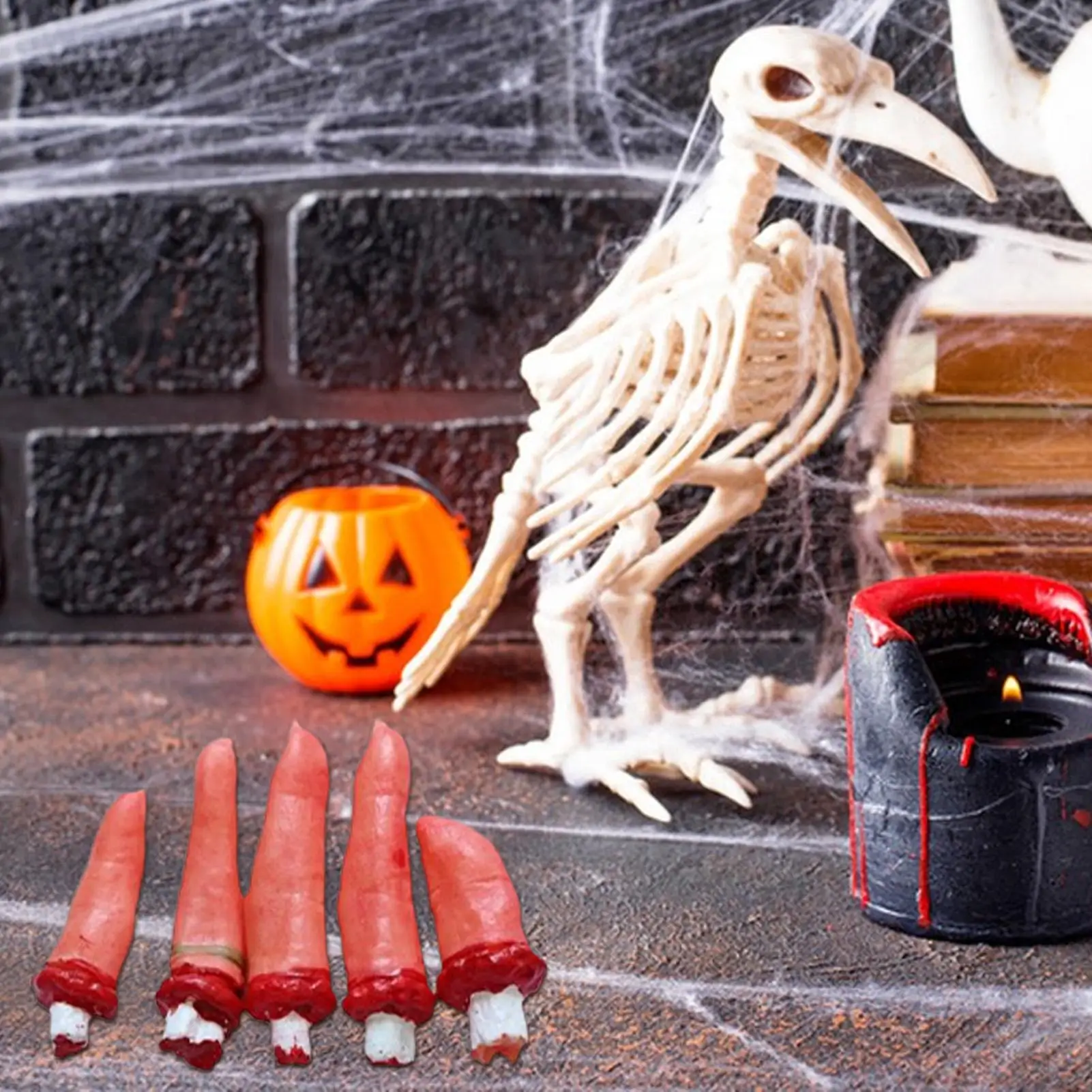 Halloween nephanden Halloween afgehakte hand Prop realistische rekwisieten decoratieve feestartikelen voor festival binnen buiten spookt