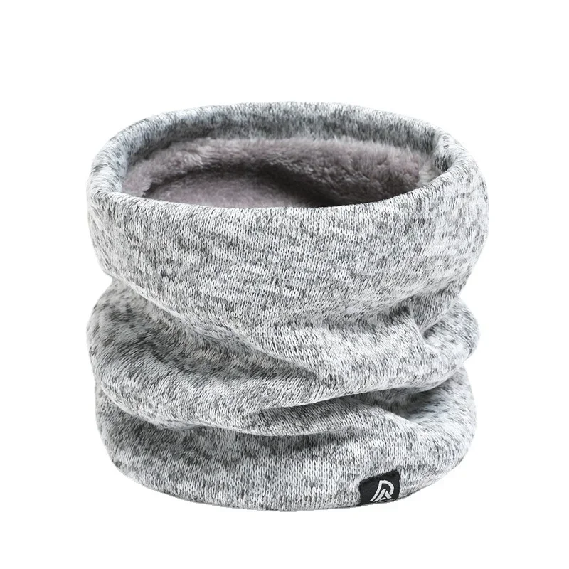 Unisex Winter Neck Scarf Ring Knitted Wool Fur Snood Women Kids Outdoor Face Cover Thick Warm Easy Scarves 2023 New