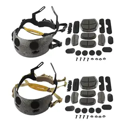 Adjustable Helmet Liner Kit Accessories Internal Foam Protective Cushion Hanging System Inner Head Locking Chin Strap Pads