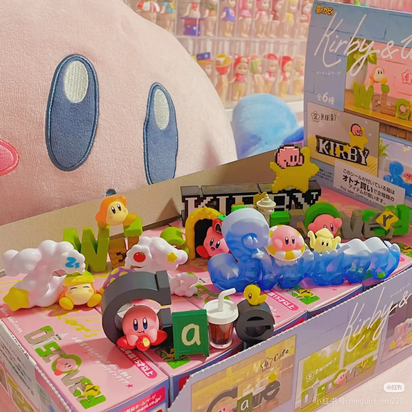 Набор экшн-фигурок Re-Ment Kirby And Words, 6 шт., тематическая коллекционная модель для кафе, игрушки для подарка, модные украшения в слепой коробке