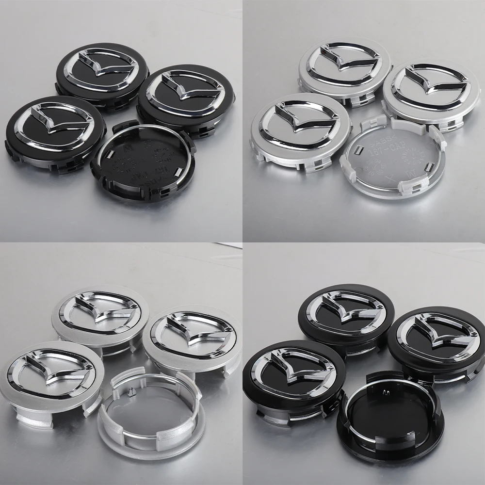 Car Hub Cap Dust Cover Badge Wheel Hub 56mm Accessories For Mazda 3 CX5 6 2 CX3 SPEED Athena Axela MS CX30 bk RX8 CX6 MX5 CX-9