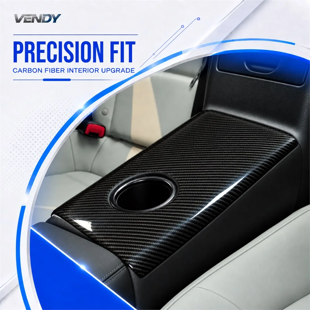 Real Carbon Fiber For Nissan GTR R35 2008-2016 Rear Cup Holder Panel Decorative Frame Cover Trim Modified Parts Accessories