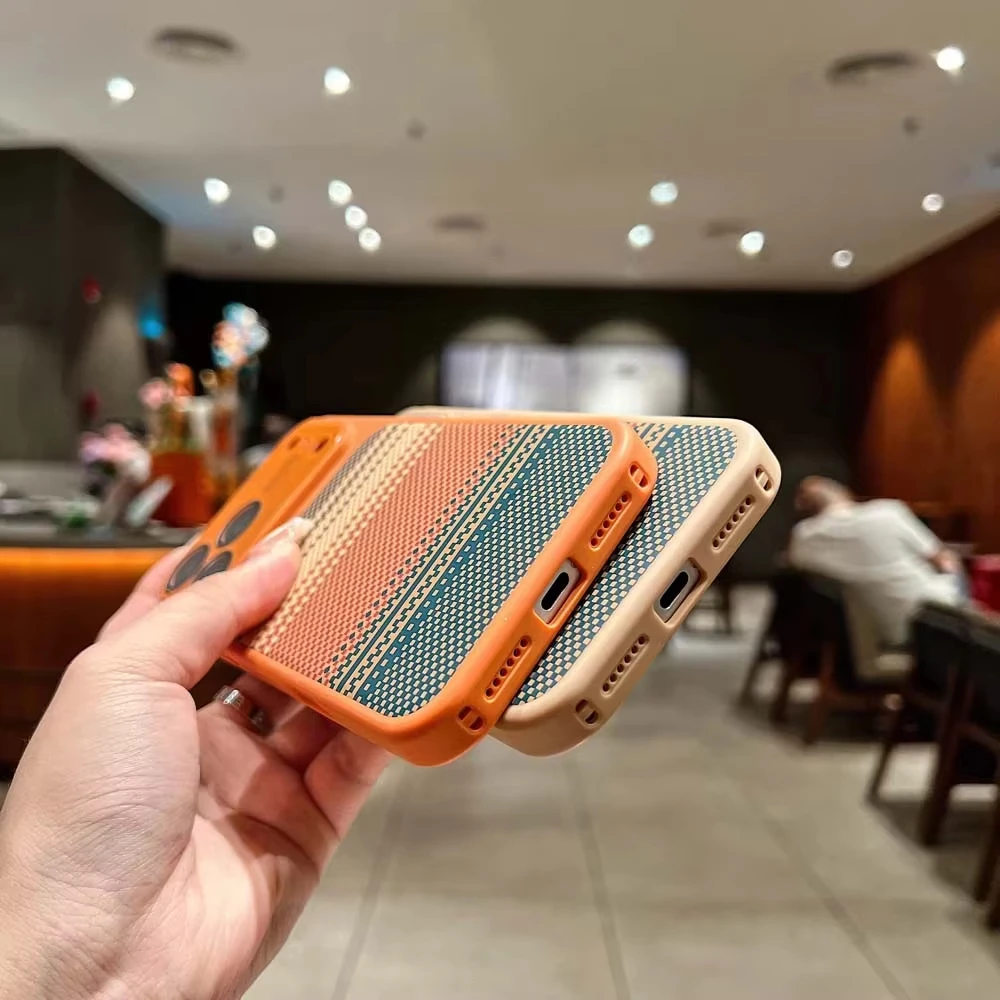 K6 Luxury Carbon Fiber Pattern Phone Case for iPhone 17/16/15/14/13 pro Max - Magnetic Wireless Charging Lens Protection view 6