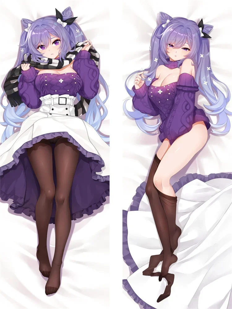 

Anime Dakimakura Pillowcase Genshin Impact Sexy Breast Original Keqing DIY Cosplay Costume Cushions Hug Body Pillow Cover Case