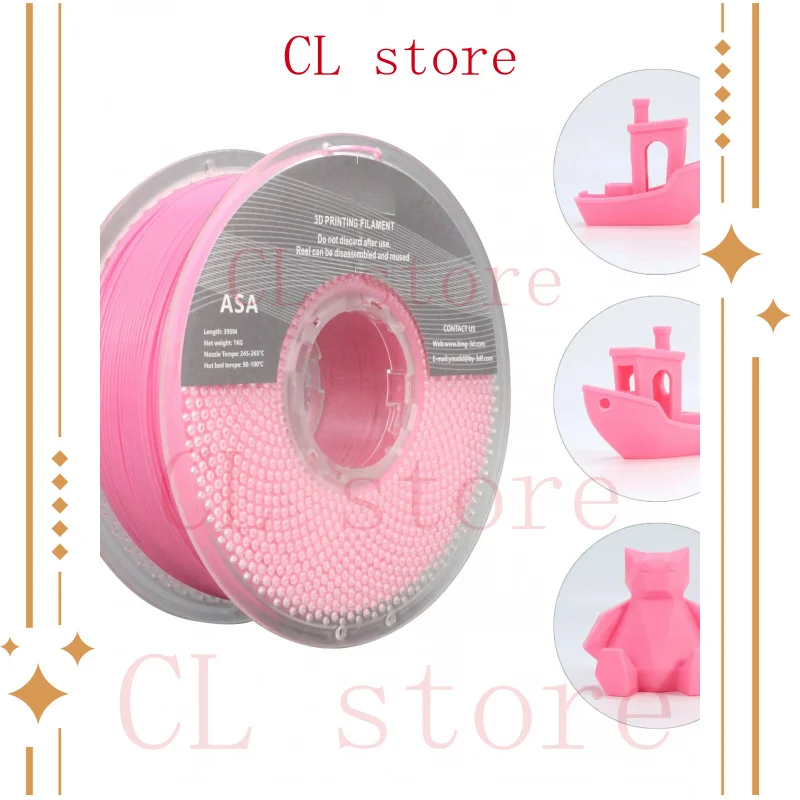 

для нити для 3D-принтера ABS 1,75 мм, аккуратная и прочная нить 1,75 мм для 3D-печати, точность +/- 0,02 мм, розовая шпуля 1 кг (2