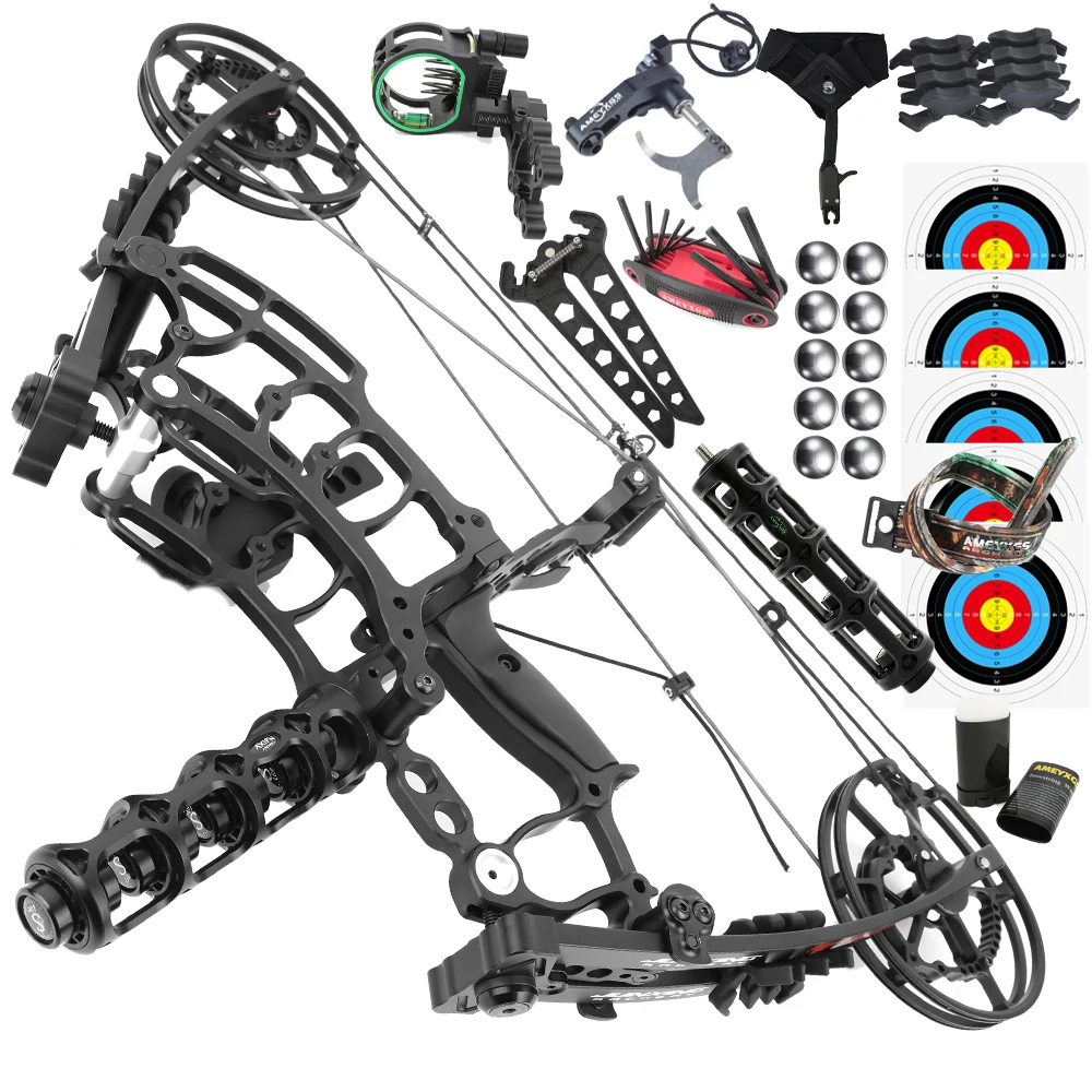 40-65 Lbs CNC Dual Use Compound Bow 420FPS Ball Speed Shooting Archery Arrows Let Off 80% Left Right Hand Target Bow