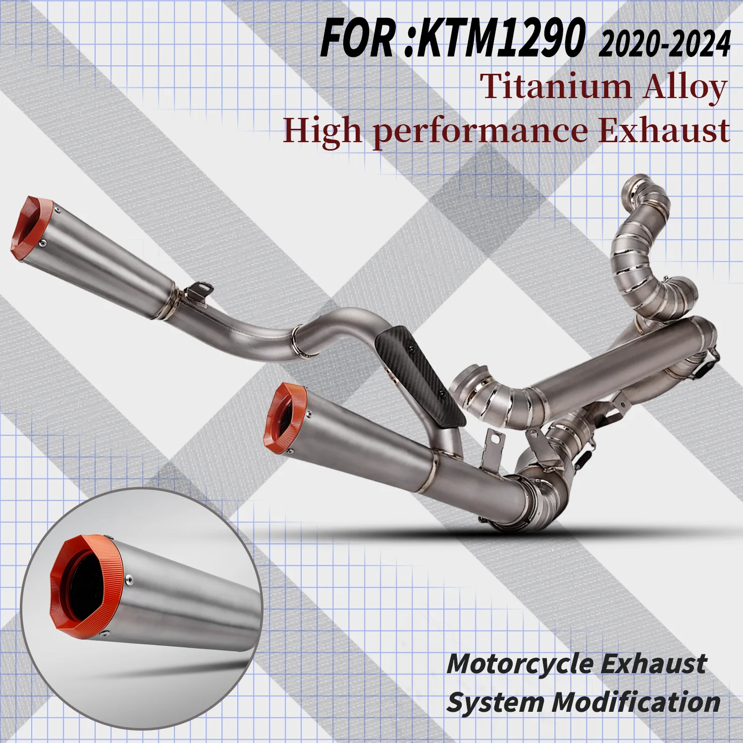 

Полная титановая выхлопная система для мотоциклов KTM Super Duke 1290/1390, Super Duke 1290 R3.0/R/RR/EVO 2020-2024