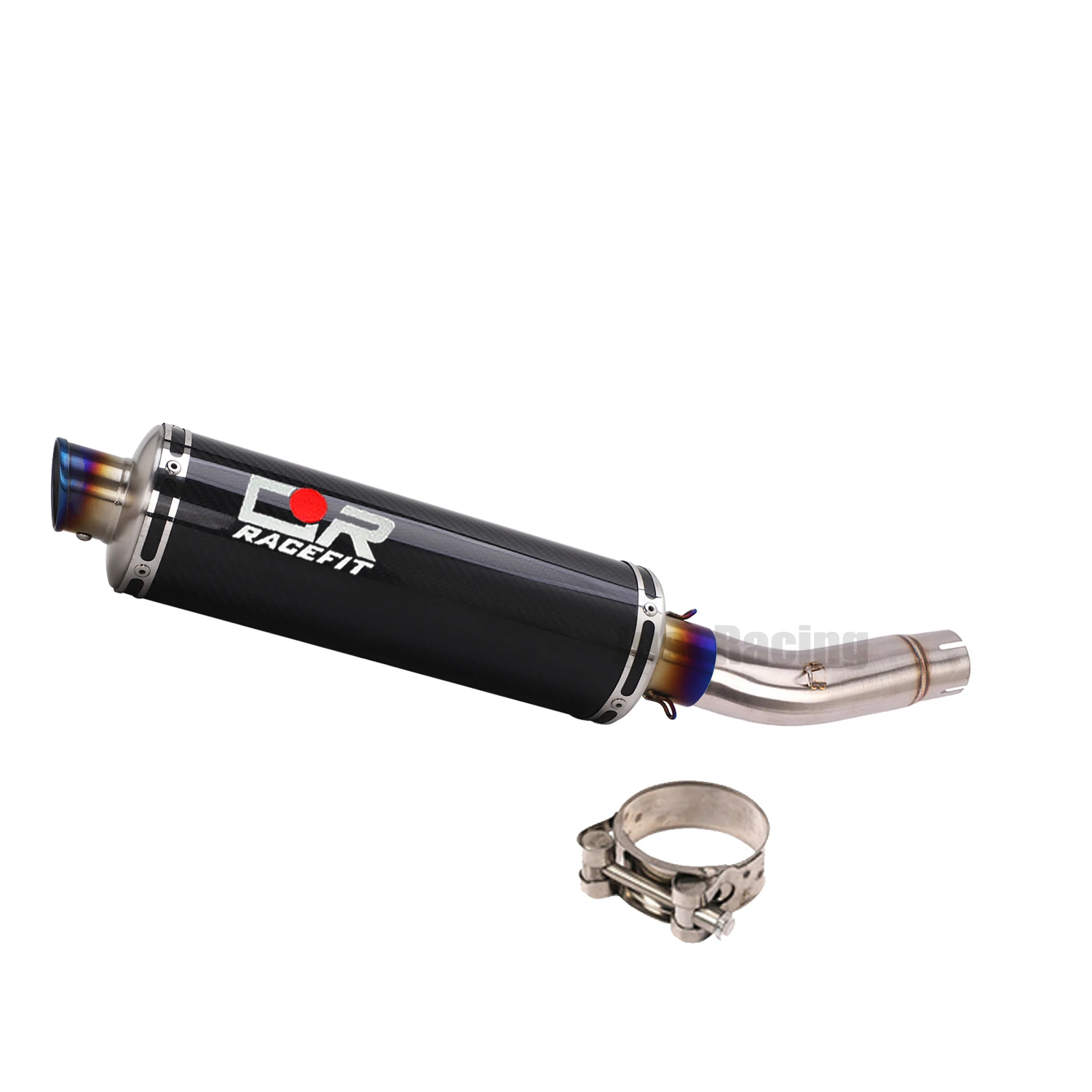 51mm Exhaust System Slip on Mid Link Carbon Muffler Pipe For Suzuki SV650 sv 650 SV650X 2016-2021 view 6