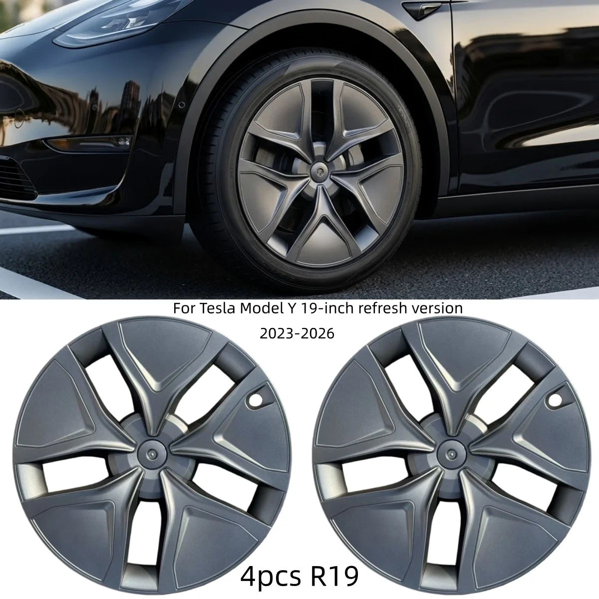 

4PCS For Tesla Model Y Highland 19 Inch Wheel Hub Caps New Performance Hubcaps Replacement Rim Cover Protector Accessories Set