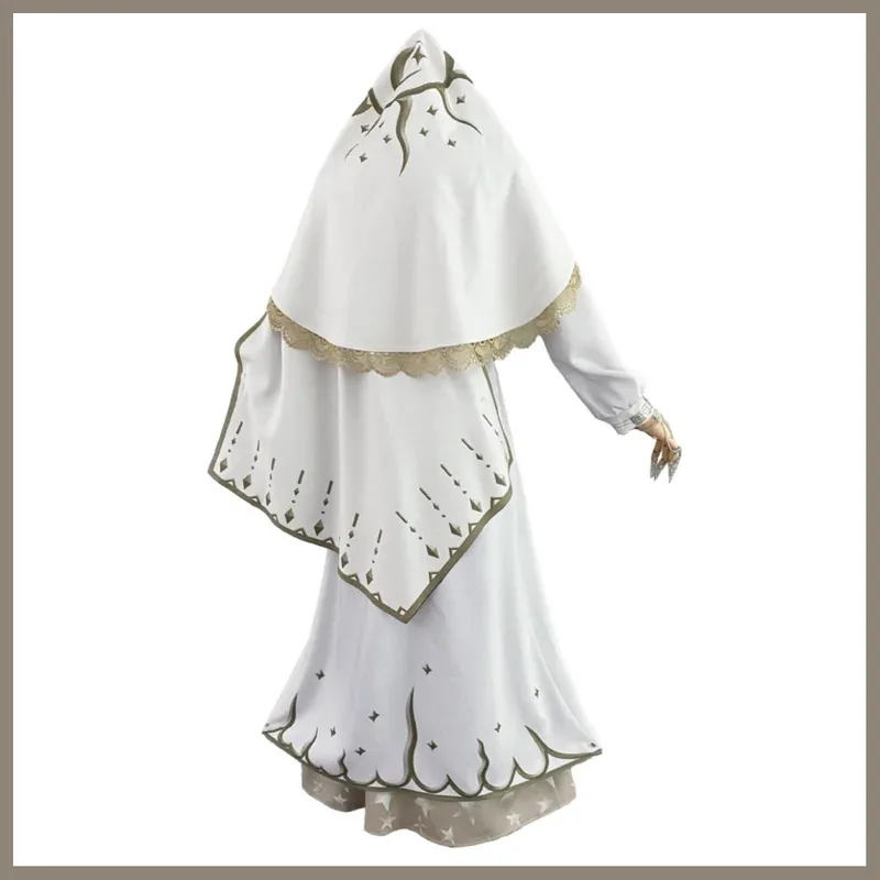 Juego Identity V Seer disfraz de Cosplay Eli Clark piel moda estilo étnico exótico capa blanca uniforme hombre mujer traje de Halloween; 2'