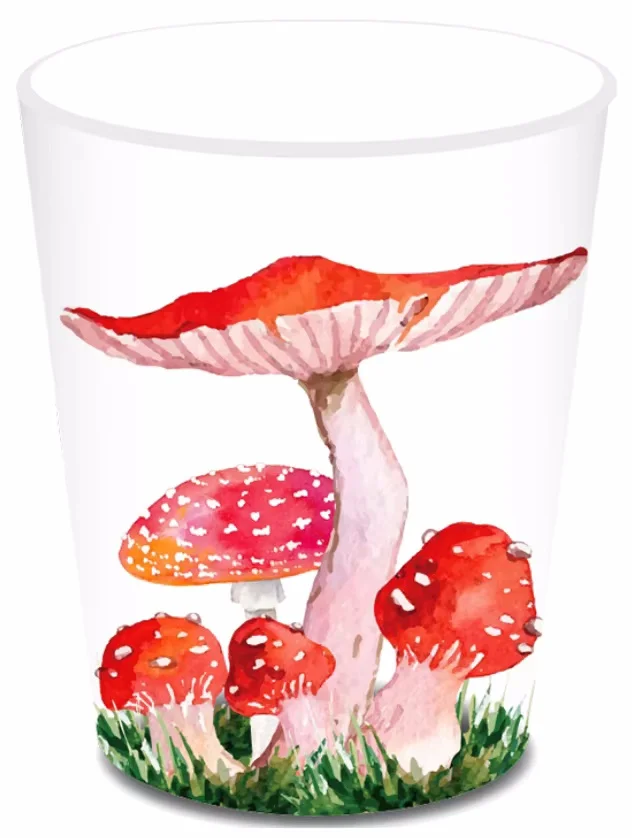 Red Mushroom Party Disposable Tableware Sets Paper Plates Cups Napkins Party Dinnerware Decor