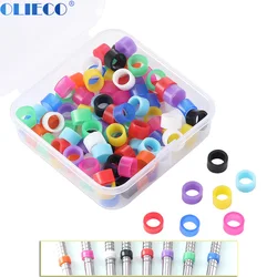 100 sztuk / pudełko Dental Multi-Color Autoclavable Dental Universal Silicone Instrument Color Code Rings