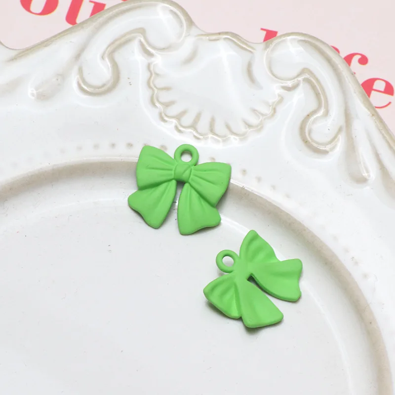 5Pcs Candy Colored Butterfly Combined With Gold Spray Paint Simple Style Pendant DIY Handmade Jewelry Earrings Accessories