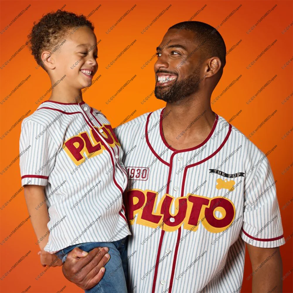 

Girls T Shirt Kids Boys Men Casual Y2k Sportswear Top Gift Tee Sweatshirt Pluto Baseball Jersey Clothes Parent-child Outfit 30