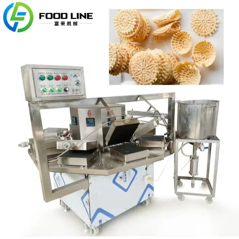 Commercial Waffle Maker Industrial Waffle Iron Waffle Cone Making Machine Stainless Steel Electric for Ice Cream Shop OME