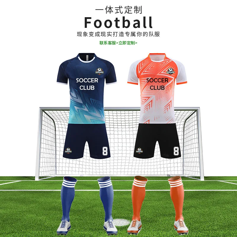 Kids & Adults Soccer Jersey Set,Football Training Uniform,Match Team Suit,Quick Dry Breathable Sportswear 2Pcs Shirt+Shorts