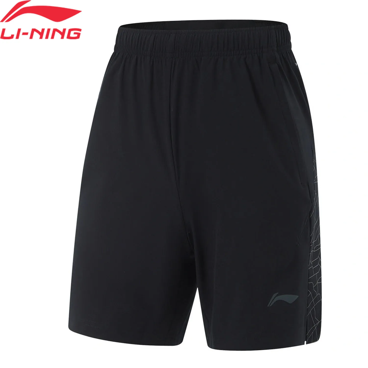 Мужские шорты для бега Li-Ning AT DRY, дышащие, гибкие, 88% полиэстер, 12% спандекс, спортивные штаны стандартной посадки с подкладкой AKSU047