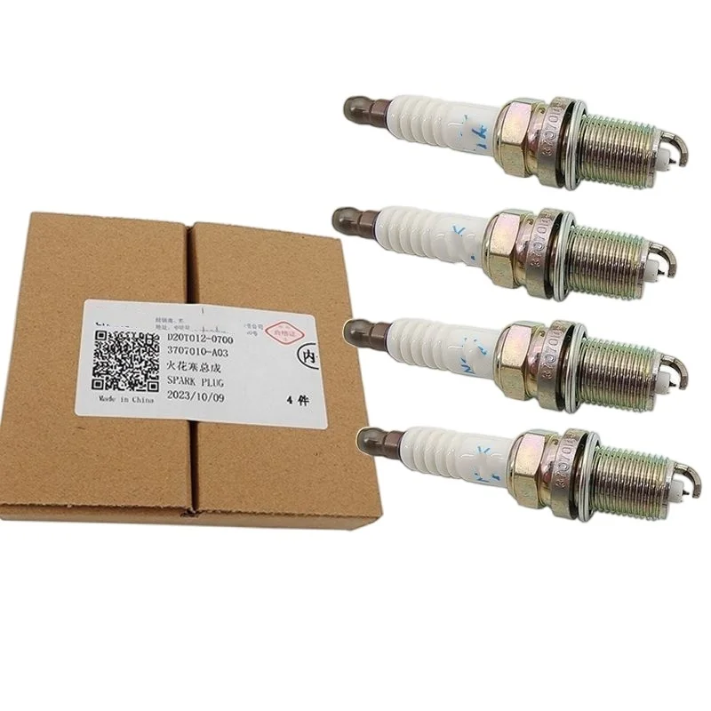 4 Pcs/Set Spark Plugs 2.0T CHANGAN CS75PLUS/CS85/CS95/UNI-T/UNI-V/UNI-K Models D20T012-0700 / 3707010A03 / FR7KII332S