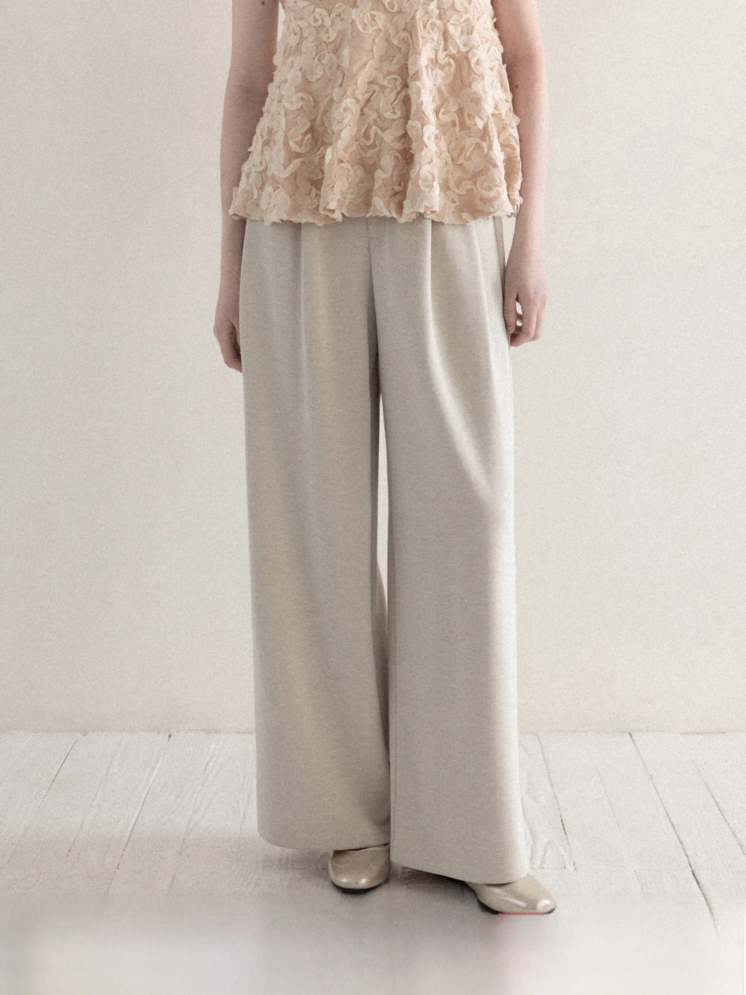 

Женские повседневные брюки Oats Color Slimming Drapey 2026: универсальные широкие брюки для работы и отдыха, прямые, с завышенной талией