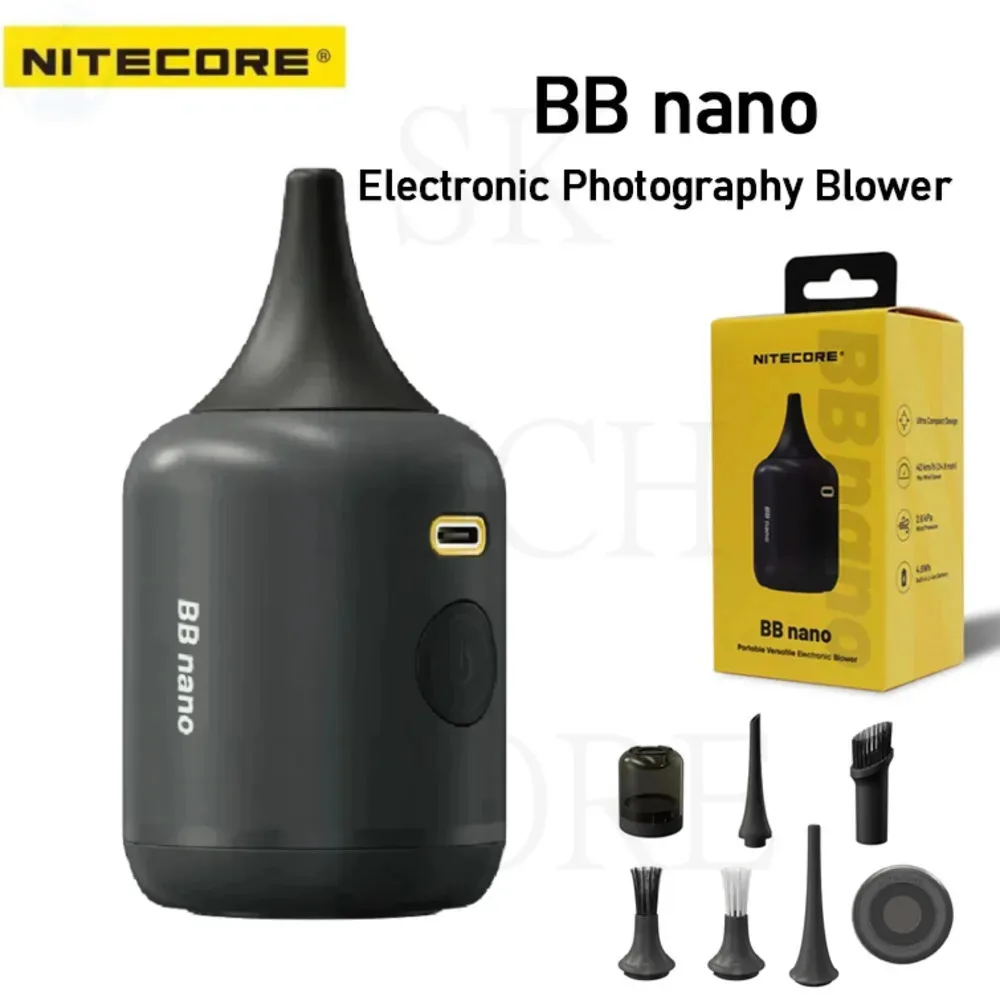 Nitecore BB nano Electronic Blower Baby Photography Blower Multi Function Portable Air Blower for Camera Lens Electronics Clean