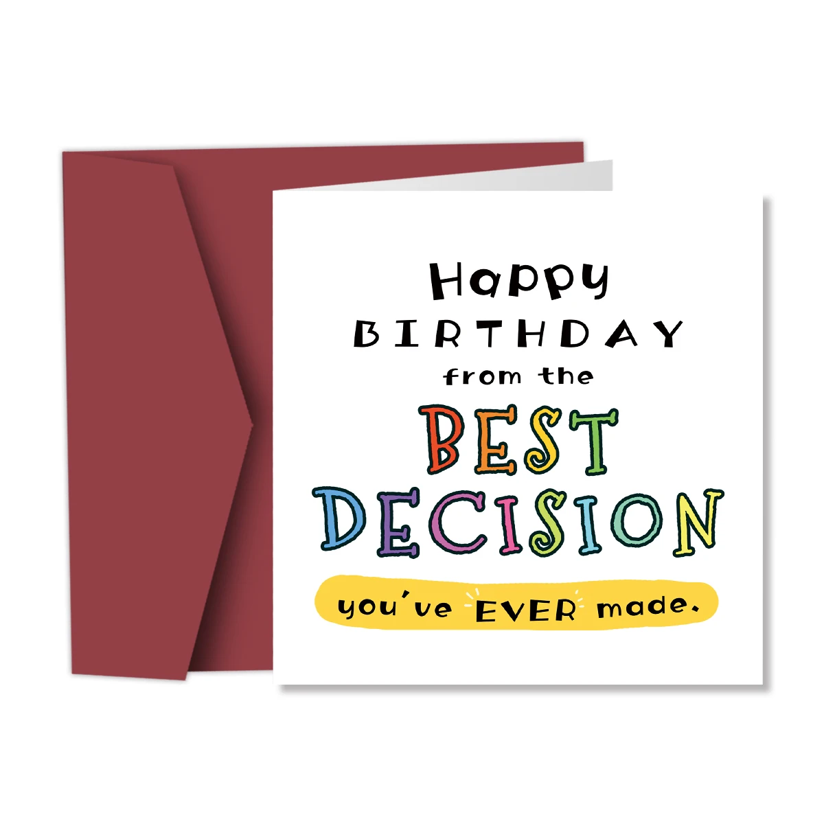 1pc lustige Geburtstags karte für Freund Freundin Ehemann Frau, die beste Entscheidung, die Sie jemals getroffen haben, alles Gute zum Geburtstag Gruß karte Geschenke – Detail 1