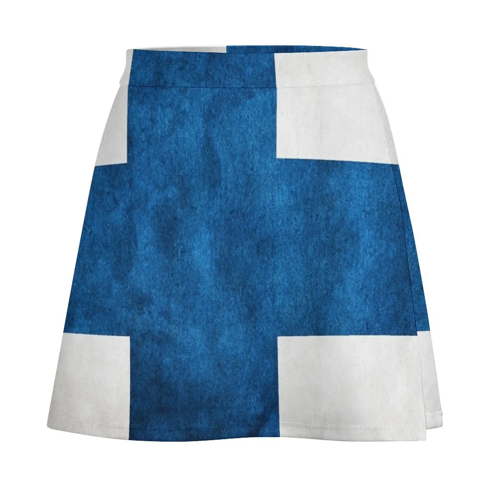 Finland Finnish Flag National Flag of Finland Mini Skirt Short skirt woman Woman clothing Mini Skirt
