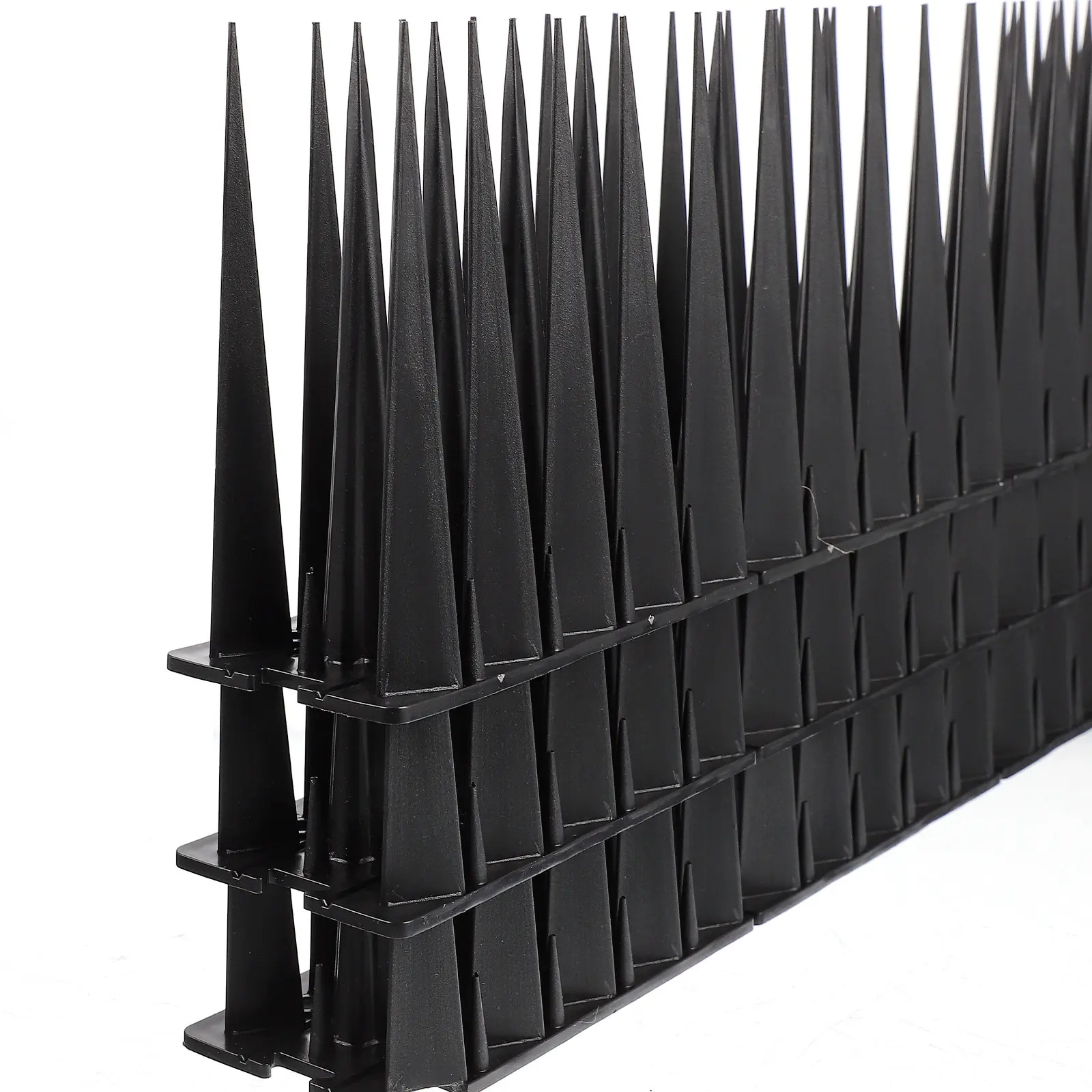 3Pcs Plastic Bird High Density Anti Bird Spike for Fence Roof Chimney Pigeon Prevention Black Supply