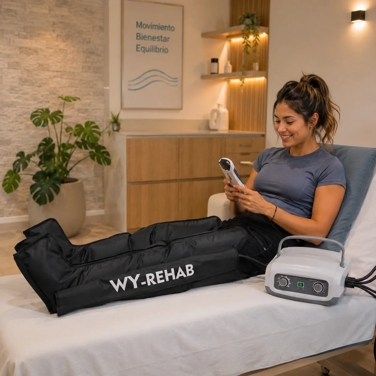 Air Compression Therapy Machine for Physical Clinic 4 Chamber Lymphatic Drainage Massager for Swelling Reduction