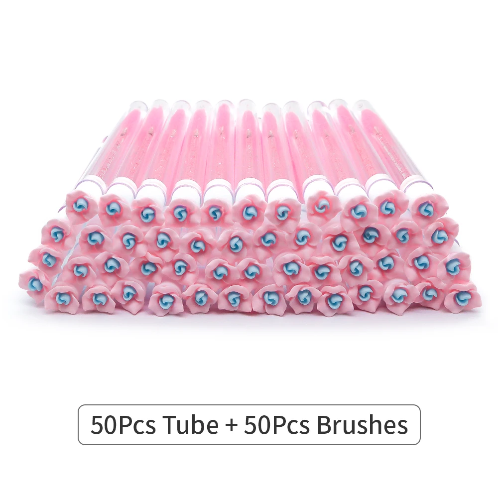 Tube de brosse à cils jetable, 10/50 pièces, baguettes de Mascara, Tube de bobines de cils réutilisables, nettoyeur anti-poussière, Tubes de rangement