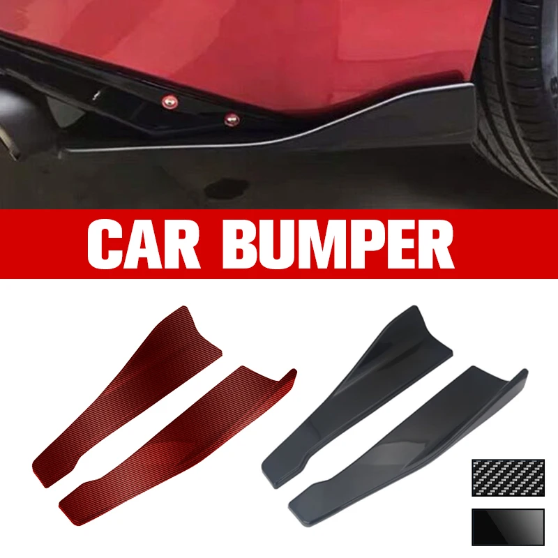 Promotion 1 Pair Universal 47cm Rear Bumper Spoiler Diffuser Car Styling Rear Lip Wrap Angle Splitters Car Accsesories