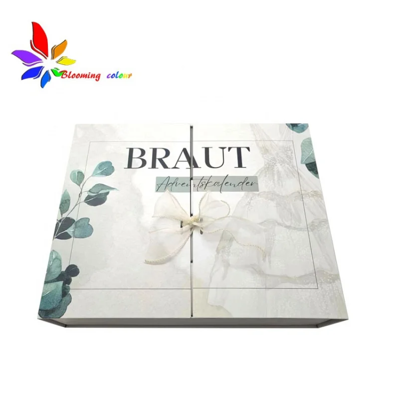 2025customized.Luxury custom cardboard 24 days advent calendar packaging box