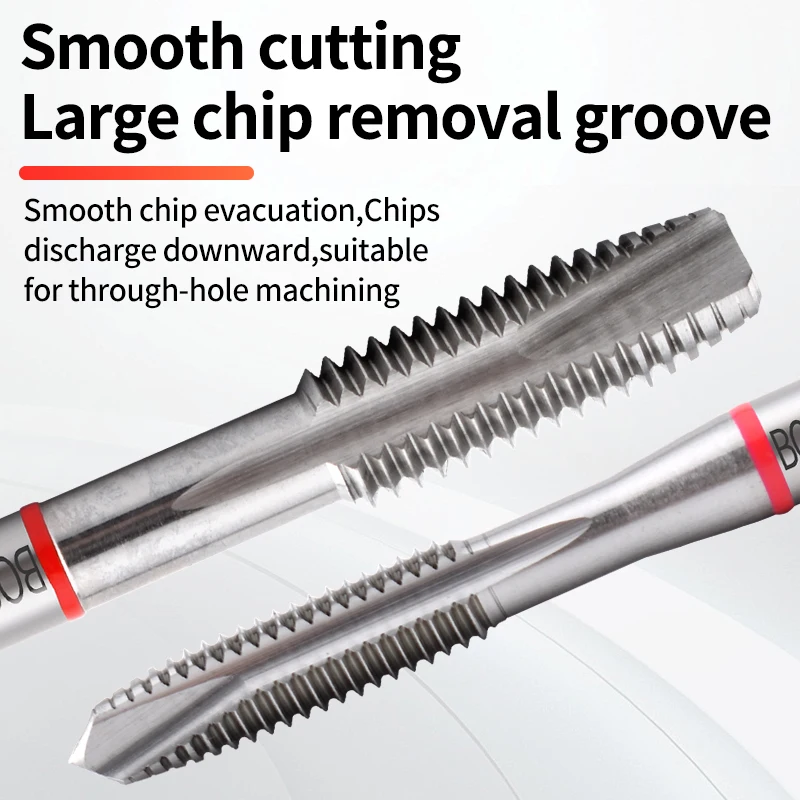 Boss taps HSSE-M35 JIS Standard Red Ring Spiral Pointed Tap UNC UNF 2-56 4-40 6-32 8-32 10-24 1/4 Machine Screw Thread Taps