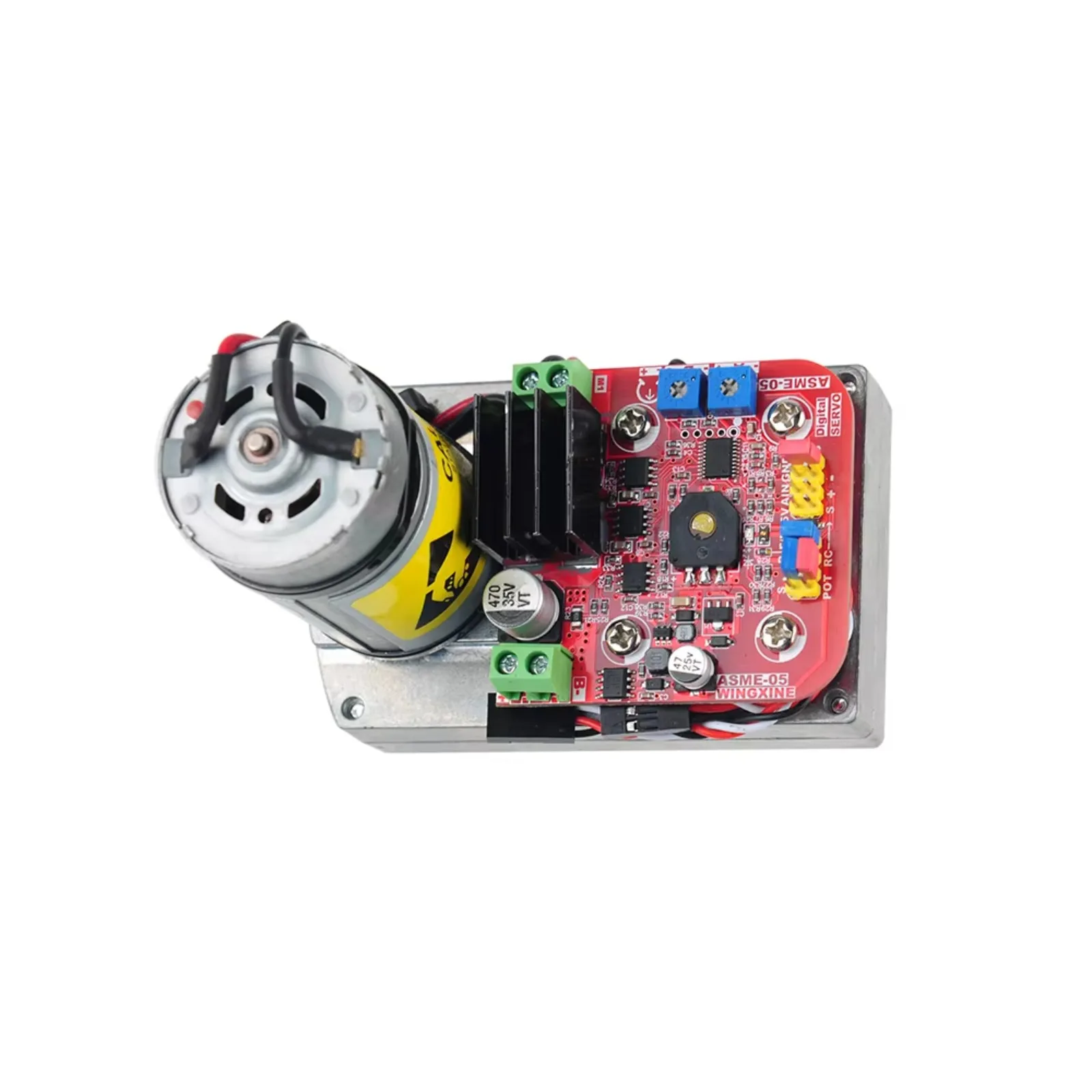 Servomotor de aleación de alto par ASME-05B, 380kg.cm, 12V/24V, doble voltaje para brazo de Robot, Control de válvula, cámara PTZ, sistema de energía DIY
