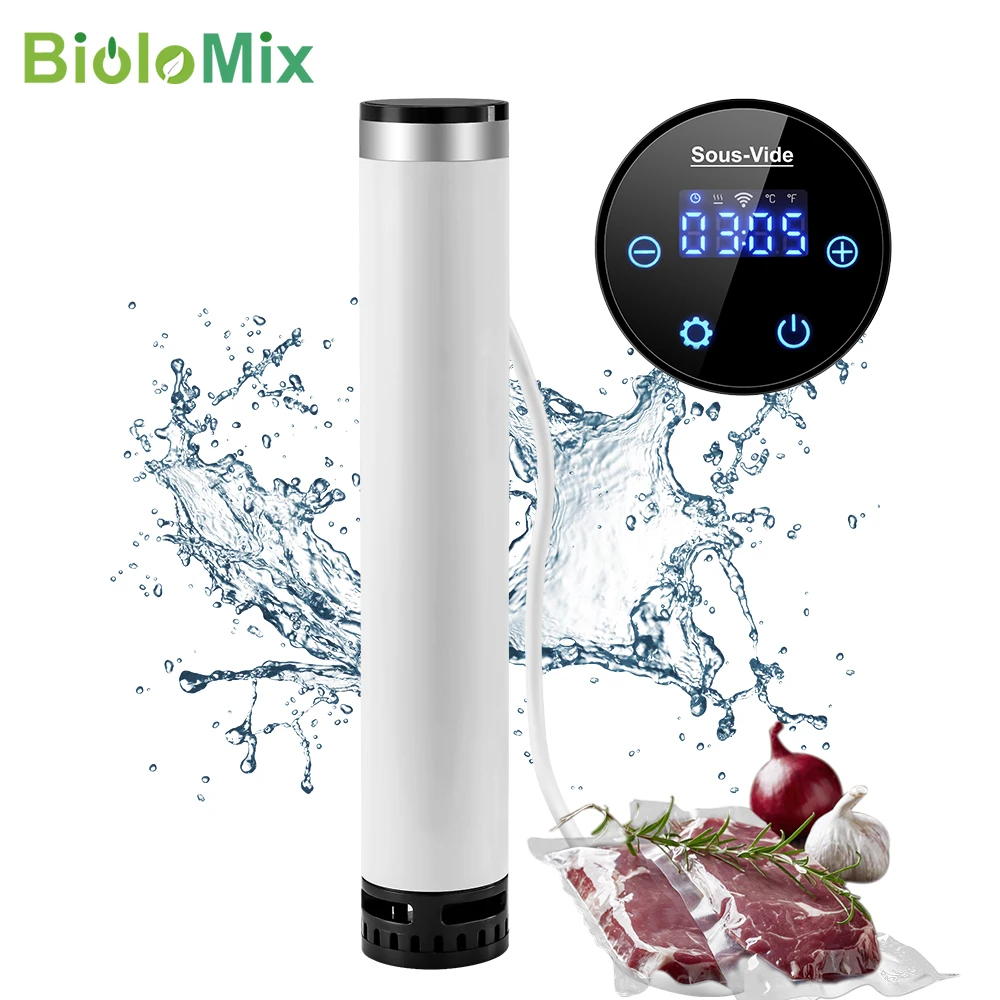 Biolomix 4th geração wifi sous vide cozinhar alimentos ipx7 impermeável super fino circulador de imersão térmica com app contro